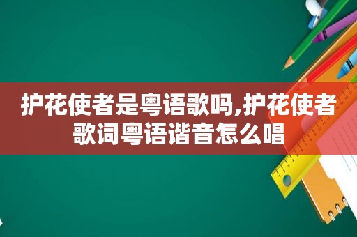 护花使者是粤语歌吗,护花使者歌词粤语谐音怎么唱