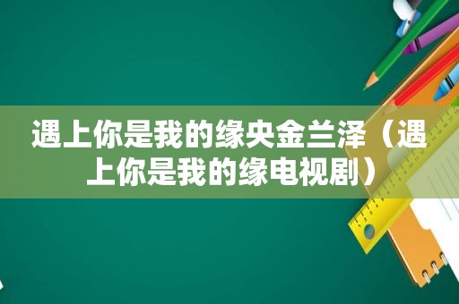 遇上你是我的缘央金兰泽（遇上你是我的缘电视剧）