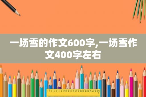 一场雪的作文600字,一场雪作文400字左右