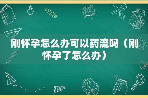 刚怀孕怎么办可以药流吗（刚怀孕了怎么办）