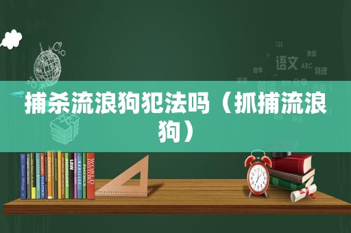 捕杀流浪狗犯法吗（抓捕流浪狗）