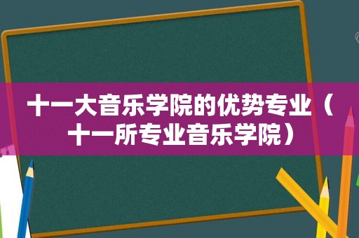 十一大音乐学院的优势专业（十一所专业音乐学院）