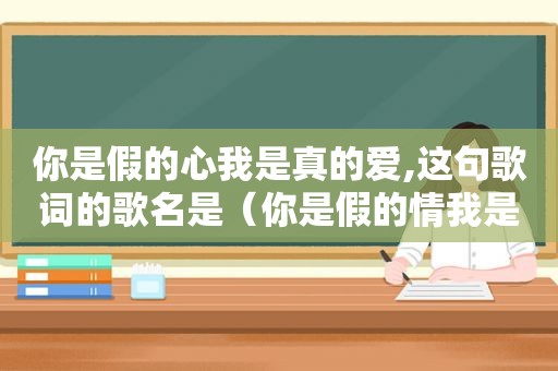 你是假的心我是真的爱,这句歌词的歌名是（你是假的情我是真的爱原唱）