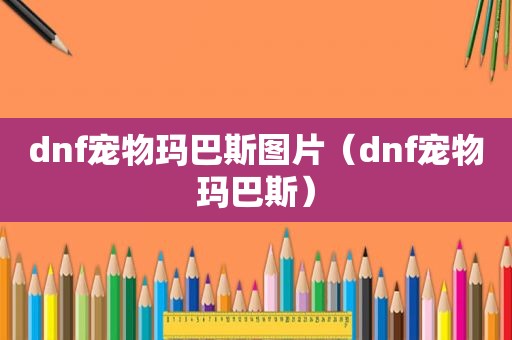 dnf宠物玛巴斯图片（dnf宠物玛巴斯）