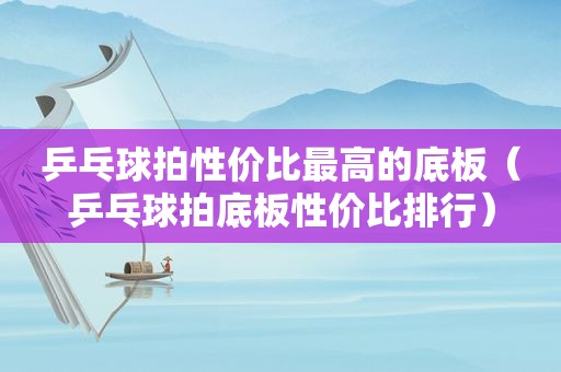 乒乓球拍性价比最高的底板（乒乓球拍底板性价比排行）