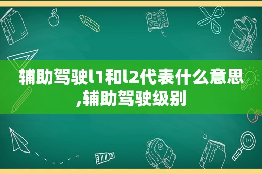 辅助驾驶l1和l2代表什么意思,辅助驾驶级别