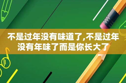 不是过年没有味道了,不是过年没有年味了而是你长大了