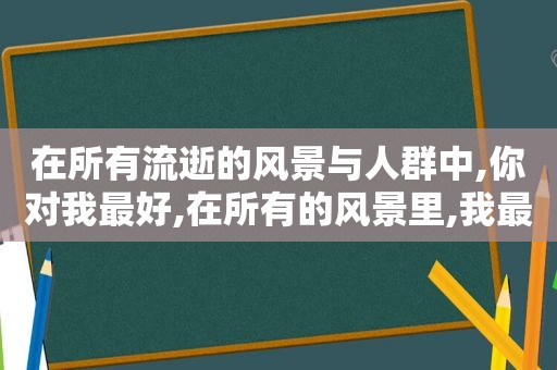 在所有流逝的风景与人群中,你对我最好,在所有的风景里,我最喜欢你歌词