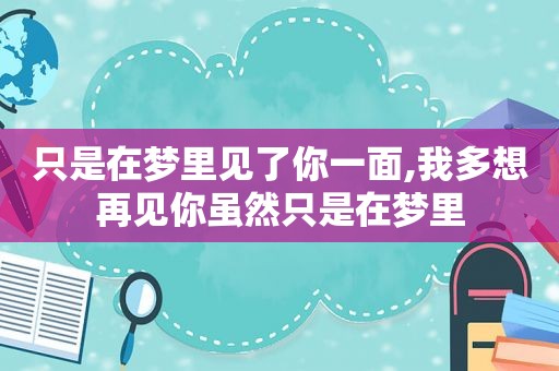 只是在梦里见了你一面,我多想再见你虽然只是在梦里