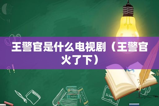 王警官是什么电视剧（王警官火了下）