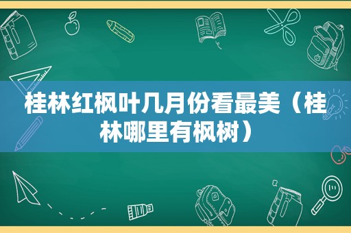 桂林红枫叶几月份看最美（桂林哪里有枫树）