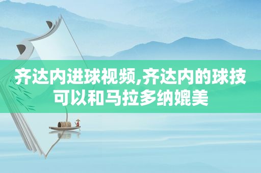 齐达内进球视频,齐达内的球技可以和马拉多纳媲美