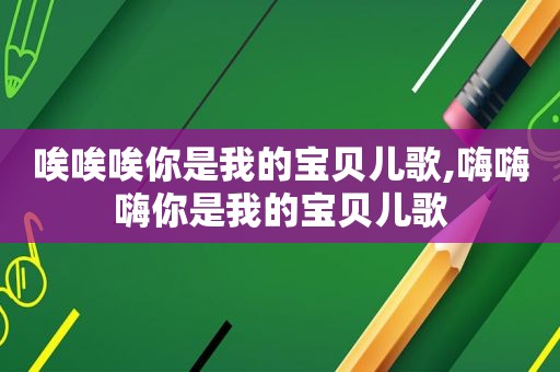 唉唉唉你是我的宝贝儿歌,嗨嗨嗨你是我的宝贝儿歌