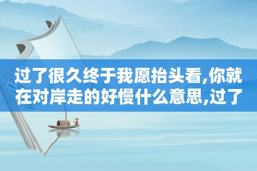 过了很久终于我愿抬头看,你就在对岸走的好慢什么意思,过了很久终于我愿抬头看你就在对岸走的好慢是什么歌