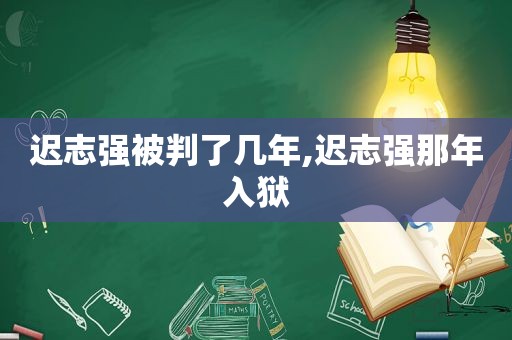 迟志强被判了几年,迟志强那年入狱