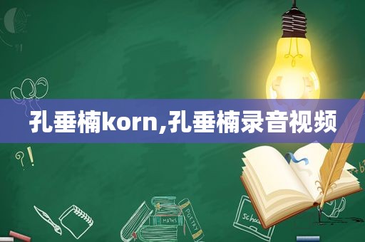 孔垂楠korn,孔垂楠录音视频