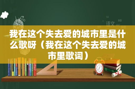 我在这个失去爱的城市里是什么歌呀（我在这个失去爱的城市里歌词）