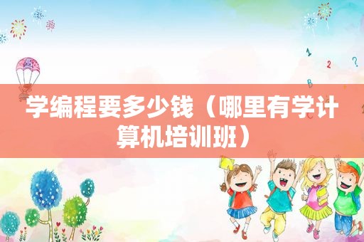 学编程要多少钱（哪里有学计算机培训班）