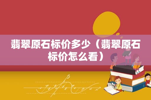 翡翠原石标价多少（翡翠原石标价怎么看）