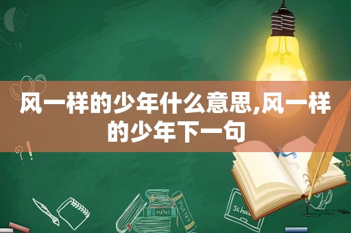 风一样的少年什么意思,风一样的少年下一句