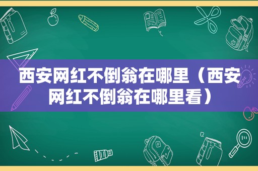 西安网红不倒翁在哪里（西安网红不倒翁在哪里看）