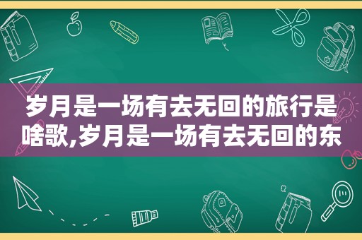 岁月是一场有去无回的旅行是啥歌,岁月是一场有去无回的东西是什么歌