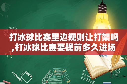 打冰球比赛里边规则让打架吗,打冰球比赛要提前多久进场