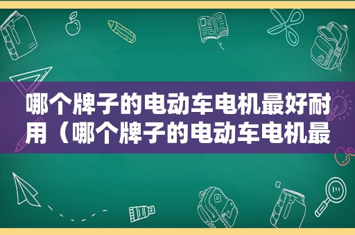 哪个牌子的电动车电机最好耐用（哪个牌子的电动车电机最好用）