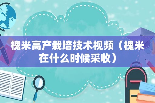 槐米高产栽培技术视频（槐米在什么时候采收）