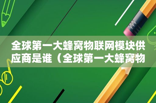 全球第一大蜂窝物联网模块供应商是谁（全球第一大蜂窝物联网模块供应商是哪家）