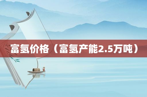 富氢价格（富氢产能2.5万吨）