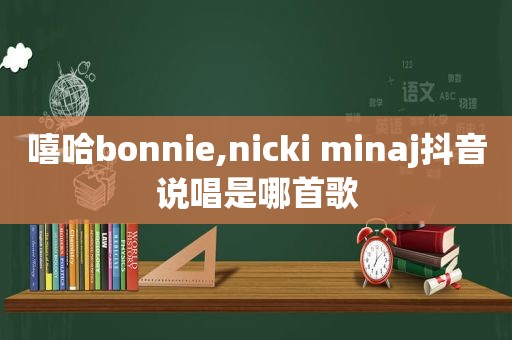 嘻哈bonnie,nicki minaj抖音说唱是哪首歌