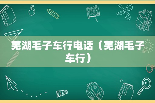 芜湖毛子车行电话（芜湖毛子车行）