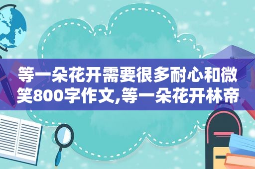 等一朵花开需要很多耐心和微笑800字作文,等一朵花开林帝浣