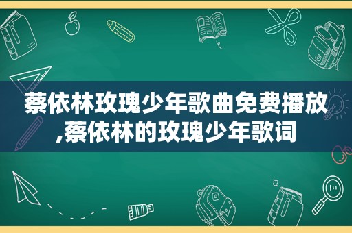 蔡依林玫瑰少年歌曲免费播放,蔡依林的玫瑰少年歌词