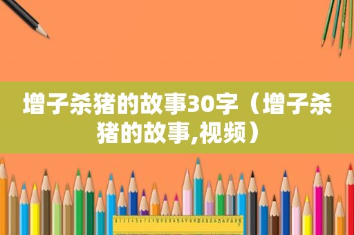 增子杀猪的故事30字（增子杀猪的故事,视频）