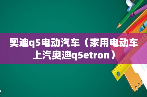 奥迪q5电动汽车（家用电动车上汽奥迪q5etron）