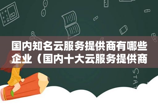 国内知名云服务提供商有哪些企业（国内十大云服务提供商）