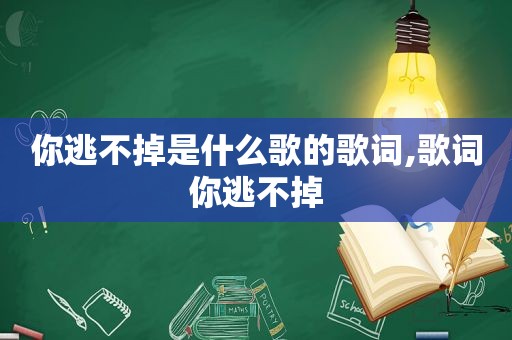 你逃不掉是什么歌的歌词,歌词你逃不掉