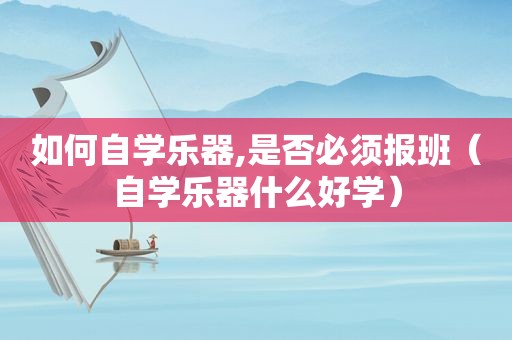 如何自学乐器,是否必须报班（自学乐器什么好学）