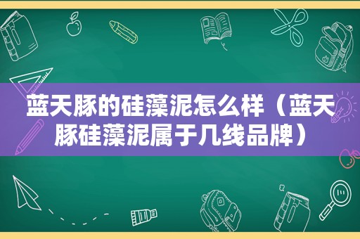 蓝天豚的硅藻泥怎么样（蓝天豚硅藻泥属于几线品牌）