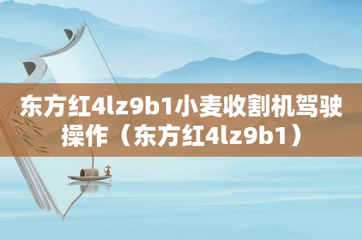 东方红4lz9b1小麦收割机驾驶操作（东方红4lz9b1）