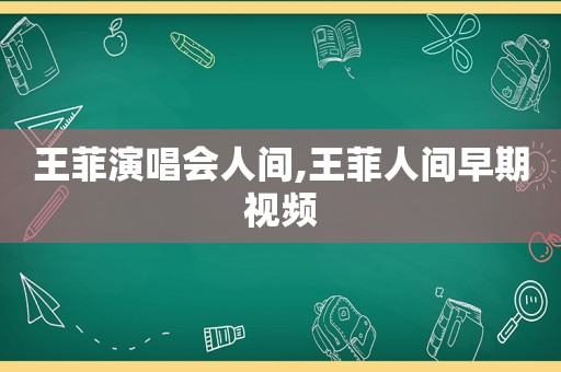 王菲演唱会人间,王菲人间早期视频