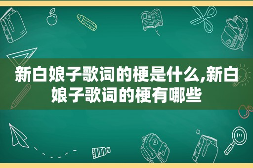 新白娘子歌词的梗是什么,新白娘子歌词的梗有哪些