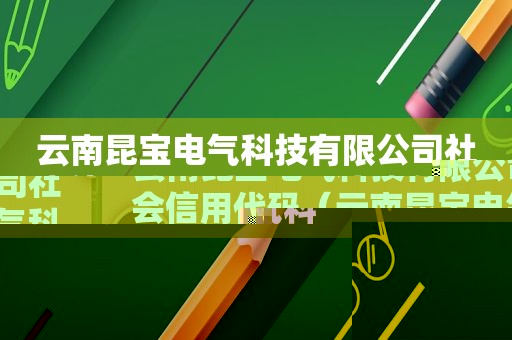 云南昆宝电气科技有限公司社会信用代码（云南昆宝电气科技有限公司怎么样）