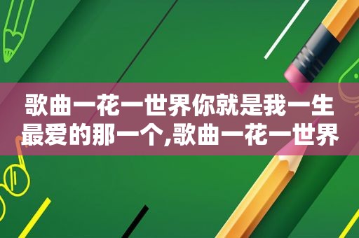 歌曲一花一世界你就是我一生最爱的那一个,歌曲一花一世界歌词