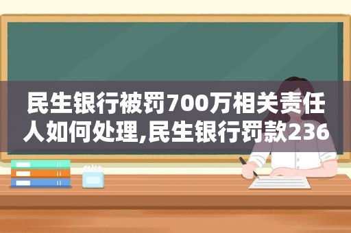 民生银行被罚700万相关责任人如何处理,民生银行罚款2360万元