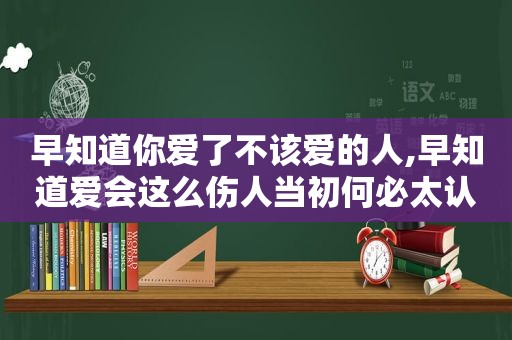 早知道你爱了不该爱的人,早知道爱会这么伤人当初何必太认真