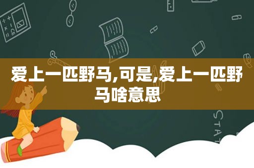 爱上一匹野马,可是,爱上一匹野马啥意思