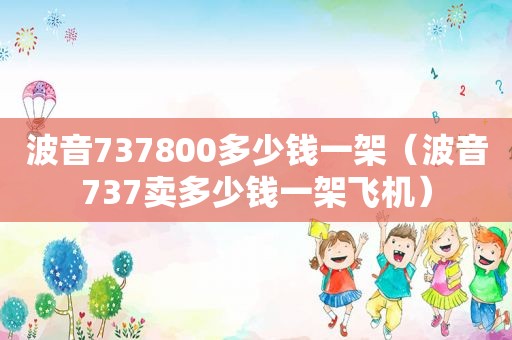 波音737800多少钱一架（波音737卖多少钱一架飞机）